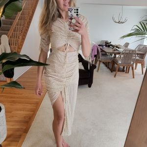 Alice McCall gold silk dress in size US 6